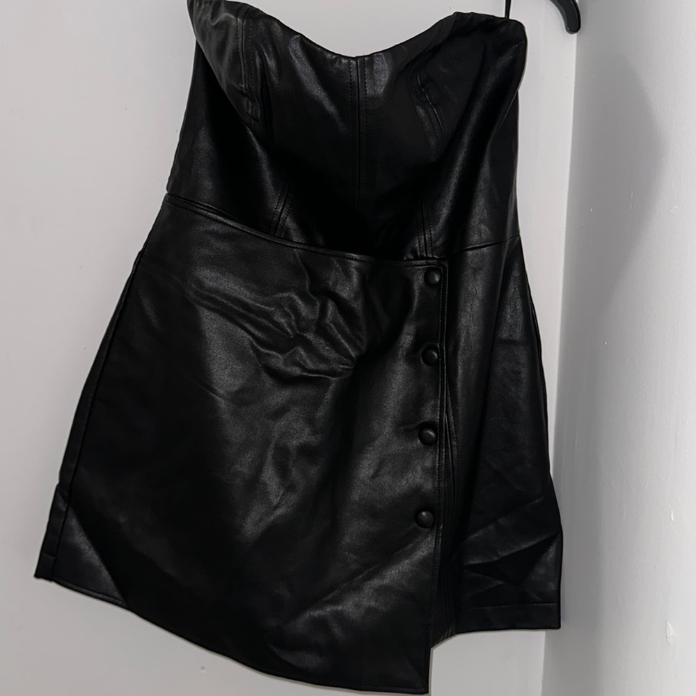 Zara mini leather romper